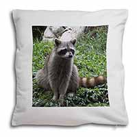 Racoon Lemur Soft White Velvet Feel Scatter Cushion