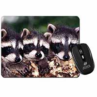 Cute Baby Racoons Computer Mouse Mat