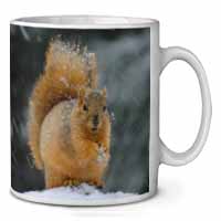Red Squirrel in Snow Ceramic 10oz Coffee Mug/Tea Cup