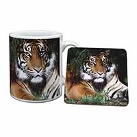 Bengal Tiger in Sunshade Mug and Coaster Set