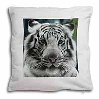 Siberian White Tiger Soft White Velvet Feel Scatter Cushion