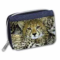 Baby Cheetah Unisex Denim Purse Wallet