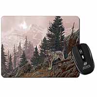 Mountain Wolf Computer Mouse Mat