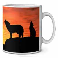 Sunset Wolves Ceramic 10oz Coffee Mug/Tea Cup