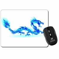 Blue Flame Dragon Computer Mouse Mat
