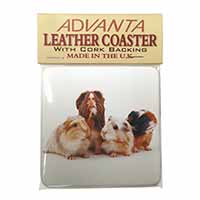 Guinea Pigs Single Leather Photo Coaster