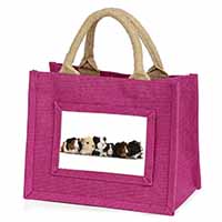 Baby Guinea Pigs Little Girls Small Pink Jute Shopping Bag