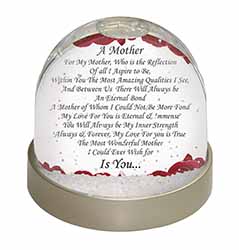 Mothers Day Poem Sentiment Snow Globe Photo Waterball