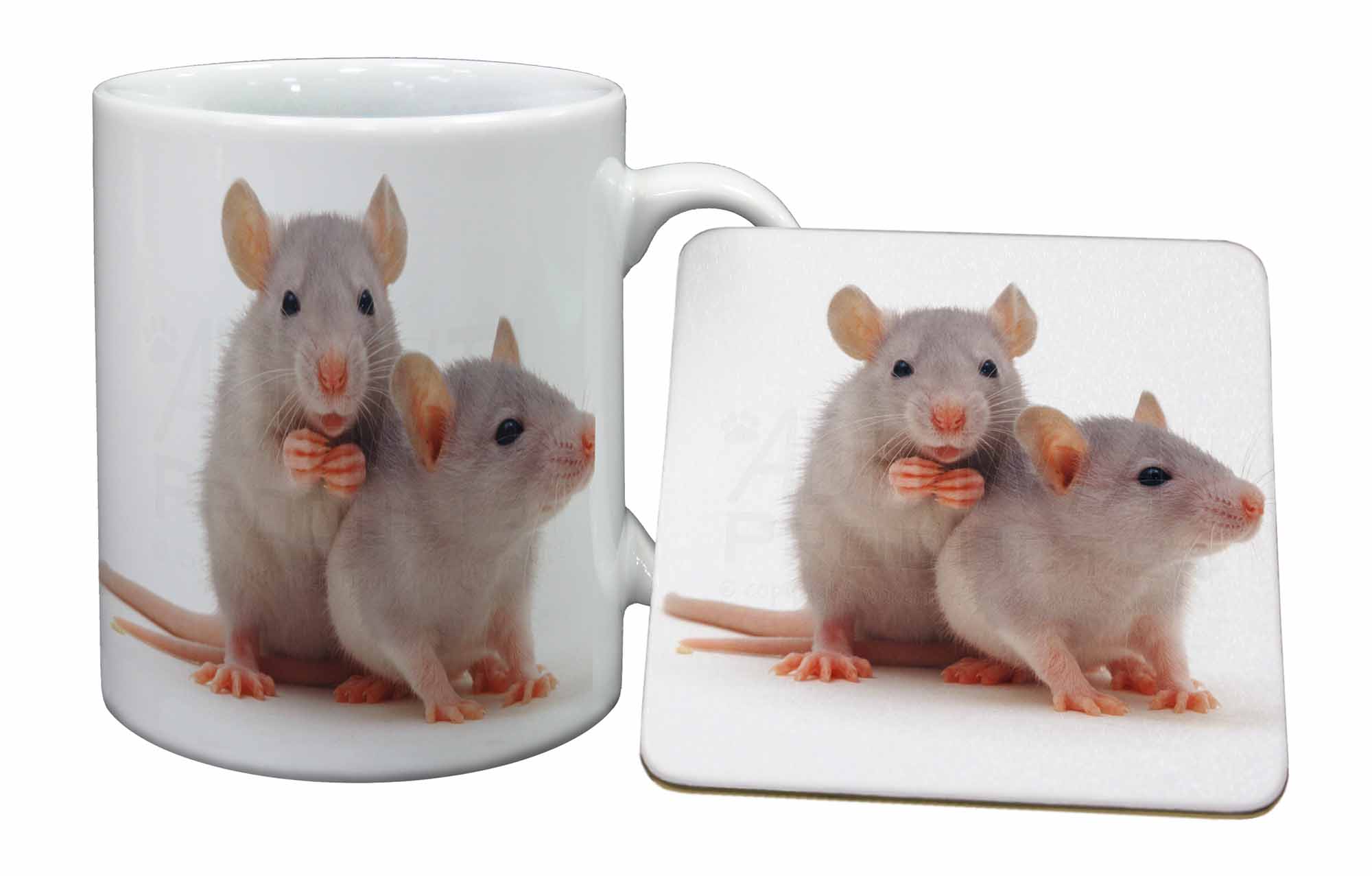 silver blue rats mug coaster christmas birthday gift idea silver blue rats mug coaster christmas birthday gift idea