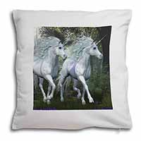 White Unicorns Soft White Velvet Feel Scatter Cushion