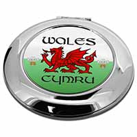 Wales Cymru Welsh Gift Make-Up Round Compact Mirror
