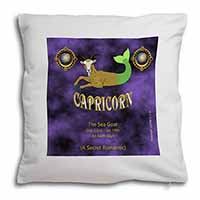 Capricorn Star Sign Birthday Gift Soft White Velvet Feel Scatter Cushion