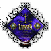 Libra Star Sign of the Zodiac Wrought Iron Wall Art Candle Holder