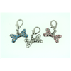 Sparkly Jewel Dog Bone Charm Pet Jewellery Blue, Pink or Clear JCHBON