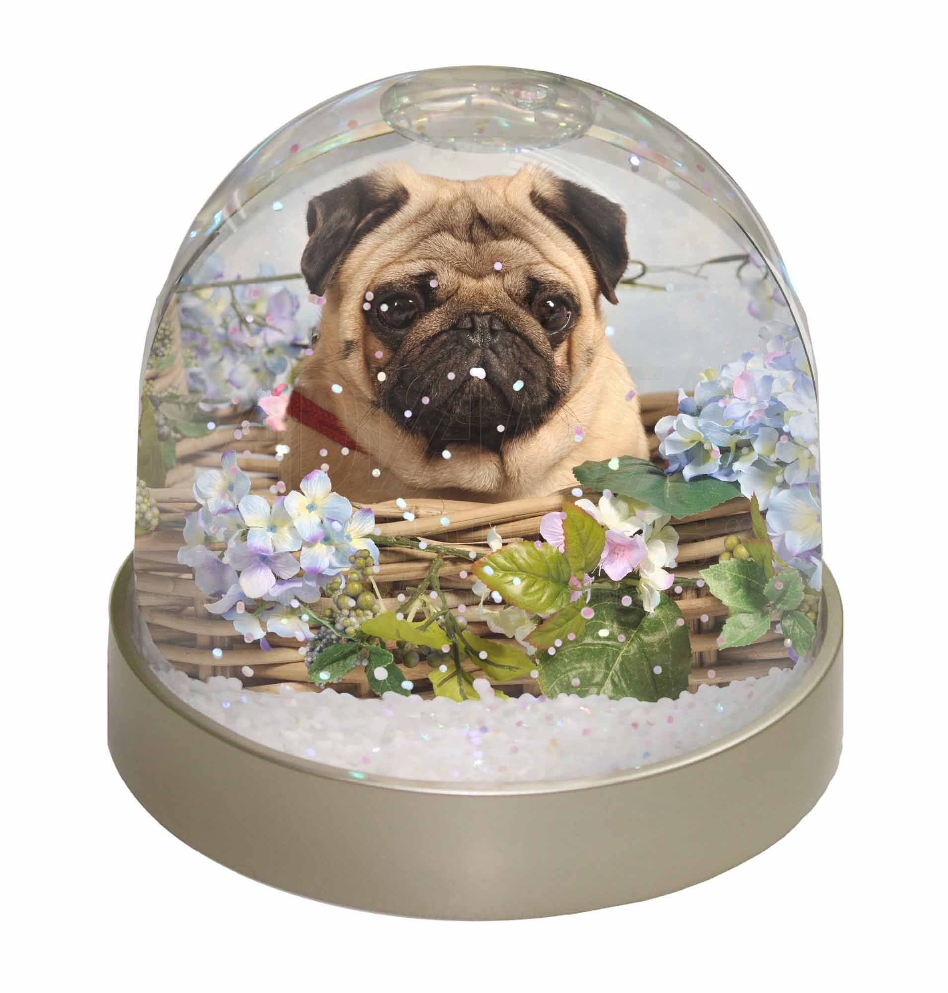 pug snow globe fawn pug in a basket snow dome globe waterball animal gift ebay pug snow globe fawn pug in a basket snow dome globe waterball animal gift ebay