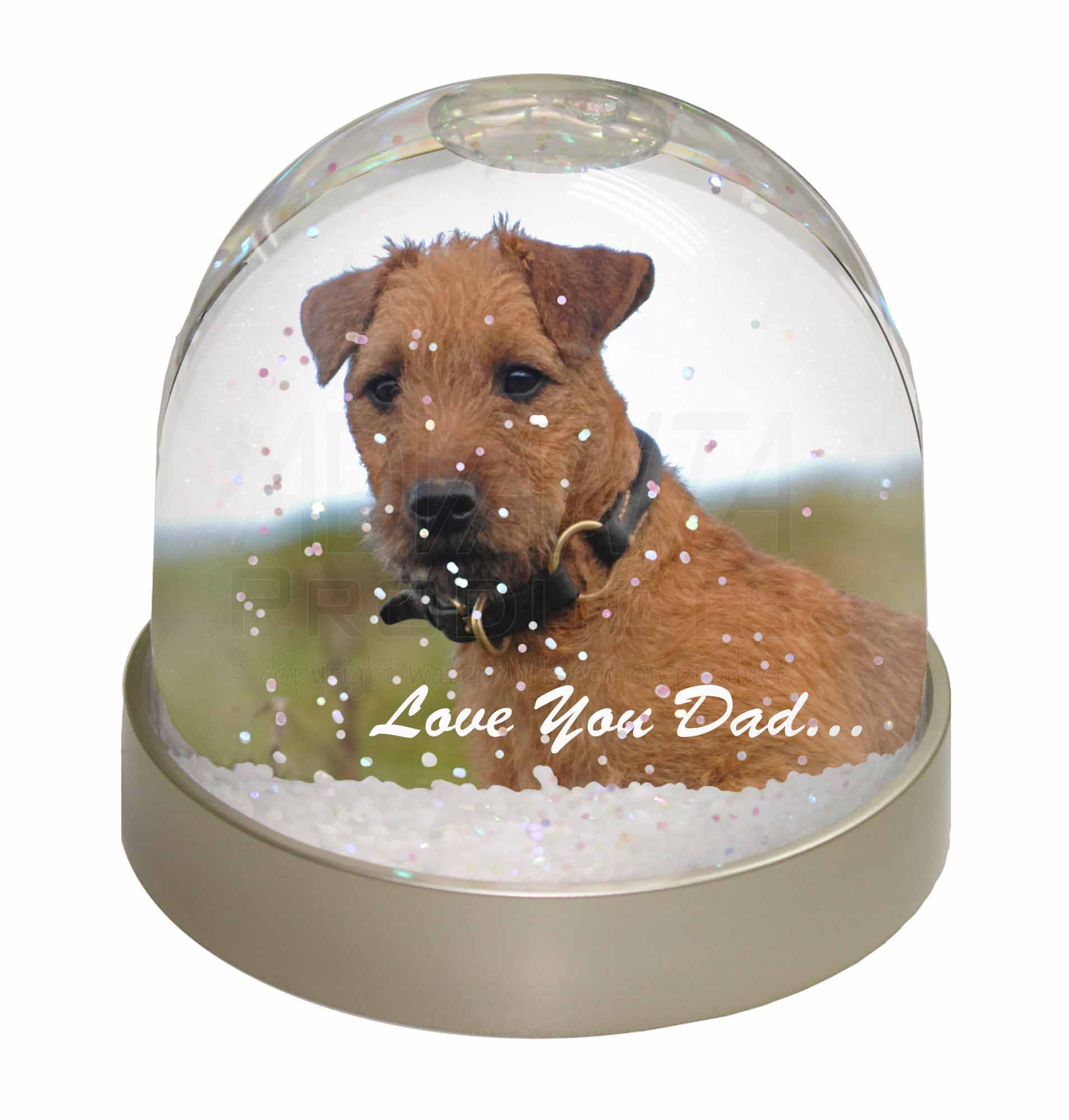 lakeland terrier love you dad snow dome globe waterball lakeland terrier love you dad snow dome globe waterball