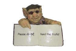 An Adorable Troll with Open Book "Please Do Feed the Trolls" 14706
