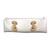 Large PVC Cloth School Pencil Case Apricot Poodle Dog