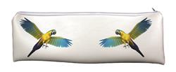 Parrot Print Large PVC Cloth School Pencil Case AB-PA9CA