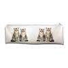 Silver Tabby Kittens Large PVC Cloth School Pencil Case Cat