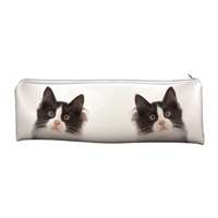 Black and White Kitten Large Pencil Case Back to School Cat