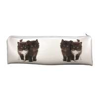 Large, Long PVC School Pencil Case Cute Kittens