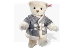 Steiff Winter White Teddy Bear Wearing Duffle Coat 664304