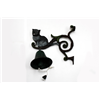 Cast Iron Black Cat Garden Wall Door Bell