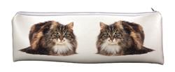 Tortoiseshell Cat Large PVC Cloth School Pencil Case AC-67CA