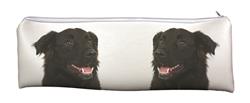 Black Border Collie Dog Large PVC Cloth School Pencil Case AD-CB1CA