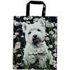 West Highland Terrier Dog Daisy Chain Vinyl Shopping Bag