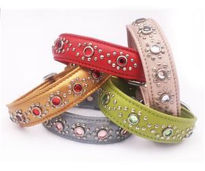 Gorgeous Cat and Dog Jewelled Leather Collars, Leads and Bandanas