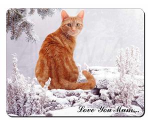 Ginger Winter Snow Cat Mum Sentiment