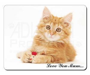 Fluffy Ginger Kitten Mum Sentiment