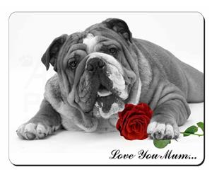 Bulldog (B+W) with Rose 