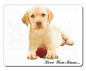 Labrador with Red Rose 