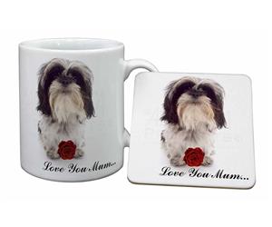 Shih Tzu with Rose 