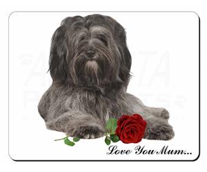 Tibetan Terrier with Rose 