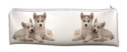 Husky Puppies Large, Long School Pencil Case, Animal Dog Breed Huskies