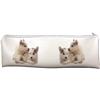 Husky Puppies Large Printed PVC Cloth School Supplies Pencil Case