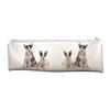 Husky Puppies Large Printed PVC Cloth School Supplies Pencil Case