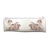 Long Pencil Case White Rabbits Long, Large School/Office