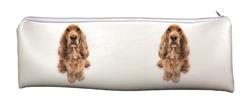 Red Gold Cocker Spaniel Dog Large School Pencil Case