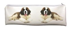 Long, Large Pencil Case Back to School Saint Bernard Dog