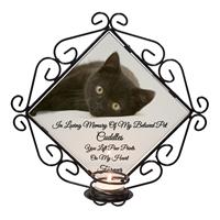 Personalised Wrought Iron Tea-Light Candle Holder Pet Photo Memorial-1