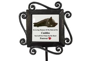 Personalised Pet Cat/Dog Grave-Side Photo Stake Memorial-4