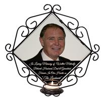 Personalised Photo+Wording Candle Holder Keepsake Memorial-9