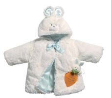 0-9 Months Baby Blue Bunny Rabbit Coat Cute Silky Soft Jacket