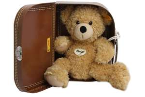 Steiff Fynn Bear in a Suitcase Childrens Toy Teddy