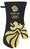 Team GB Olympic Black & Gold Oven Glove Gauntlet 